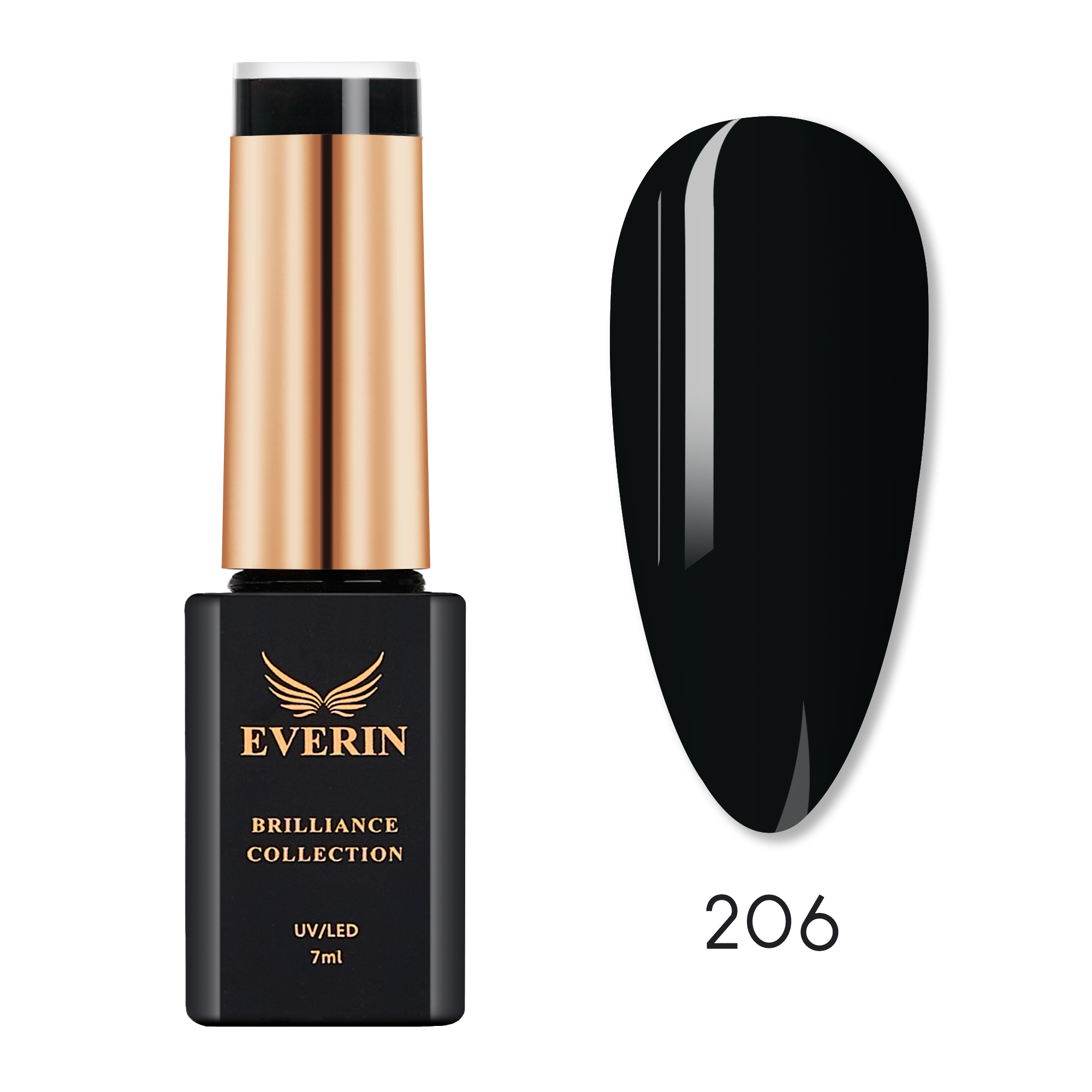 Oja semipermanenta Everin- Brilliance Collection 206 negru everin.ro imagine noua 2022